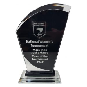 Lasered acrylic trophy
